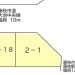 黄色部分が売買対象地（全２筆）