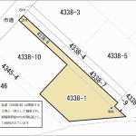 公図抜粋　黄色部分が売買対象地です　