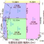 3区画分譲地です。 3区画分譲地です。