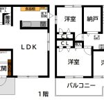 ６ＬＤＫ+納戸　オール電化住宅(間取)