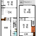3DK+小屋裏収納(間取) 3DK+小屋裏収納(間取)