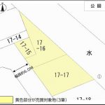 黄色部分が売買対象地です