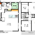 3ＬＤＫ+ＷＩＣ　駐車場3台　トイレ各階有(間取)