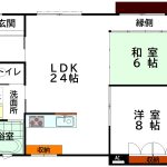 2ＬＤＫ（平家建）(間取)