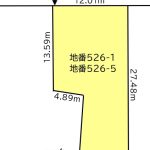 土地の区画図 北西角に電柱1本有 土地の区画図 北西角に電柱1本有