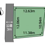 西向き　間口12ｍ