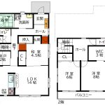 3LDK+WIC+納戸 平成20年築 室内リフォーム済(間取)