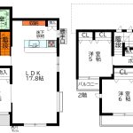 4ＬＤＫ+ＷＩＣ+ＳＩＣ　トイレ・洗面台は各階有ります。オール電化住宅(間取)