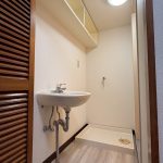 洗面化粧台　洗濯機置場